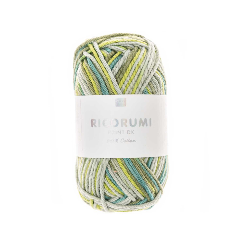 Ricorumi Print DK cotton yarn - Rico Design - Green, 25 g