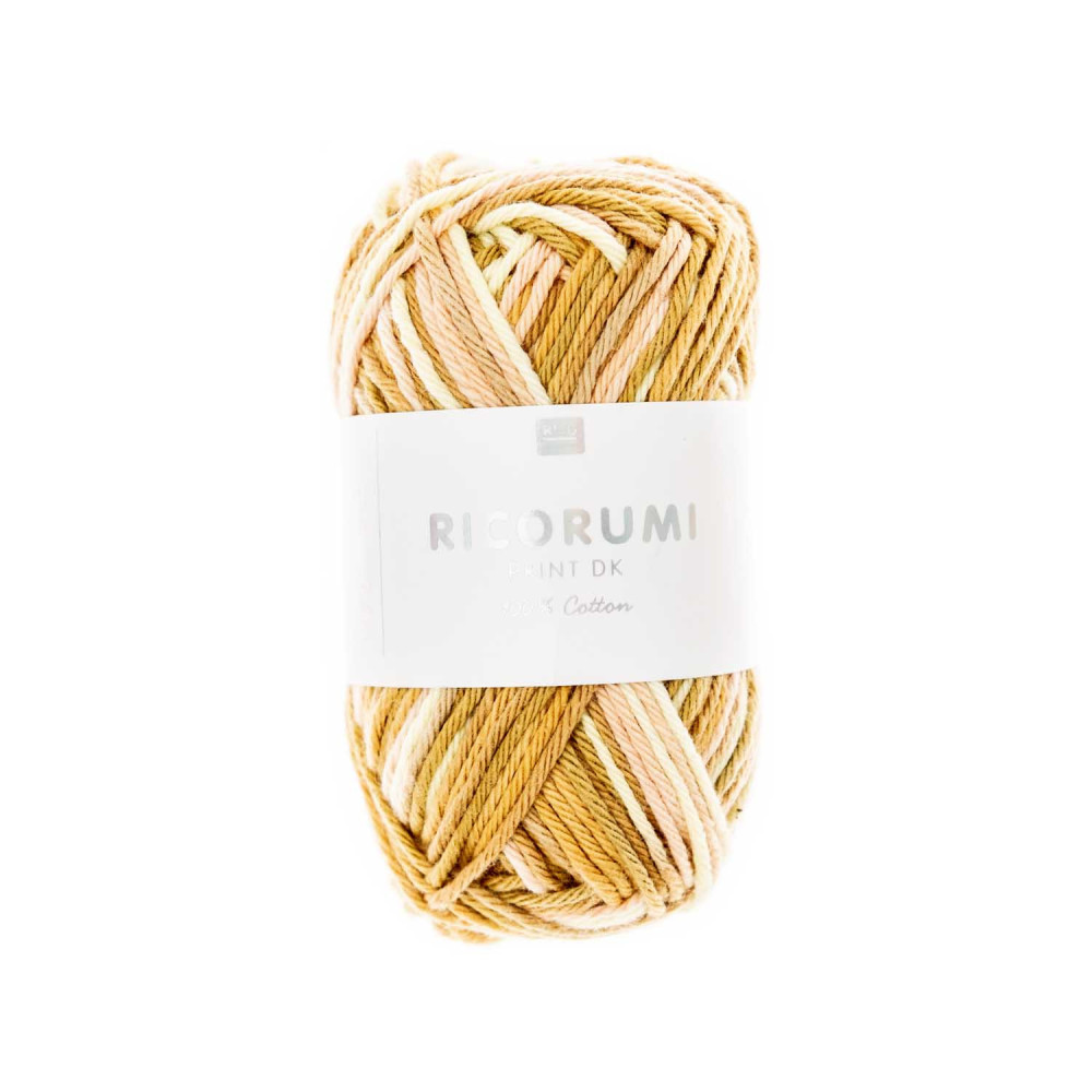 Ricorumi Print DK cotton yarn - Rico Design - Mustard, 25 g
