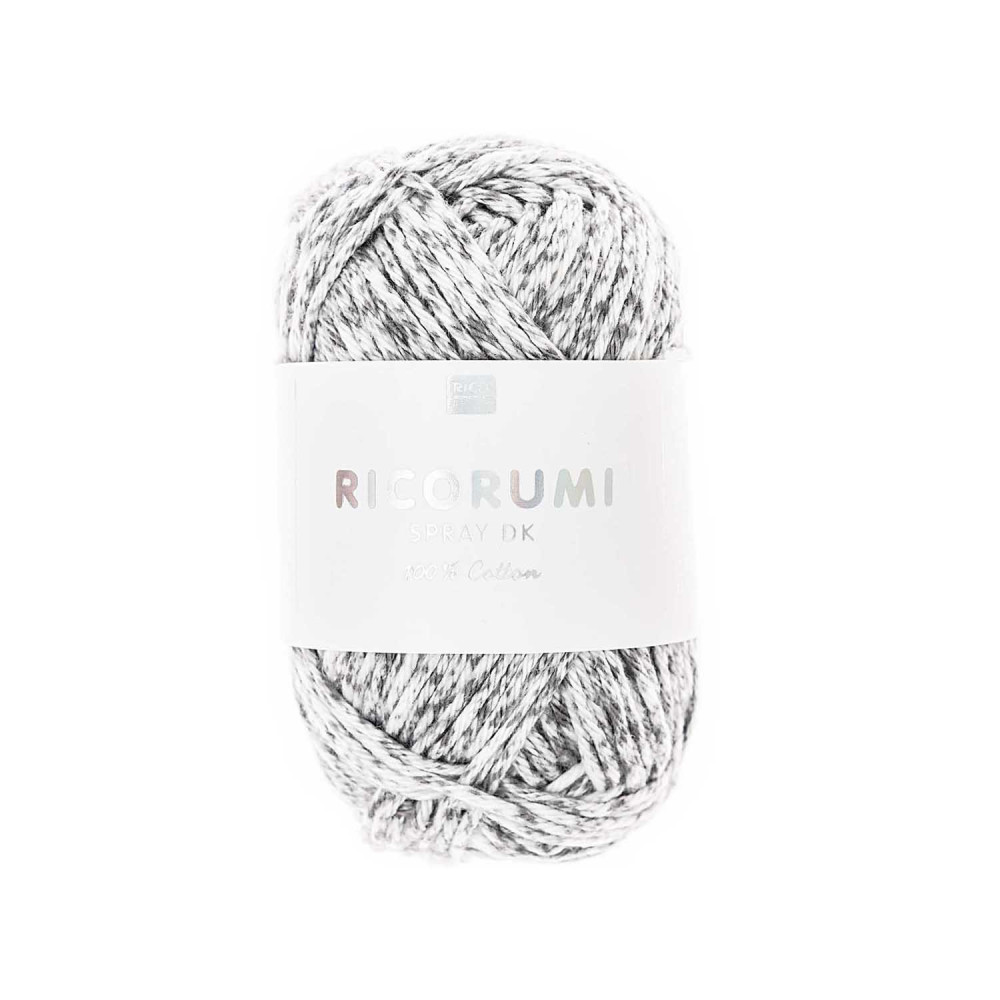Ricorumi Spray DK cotton yarn - Rico Design - Grey, 25 g
