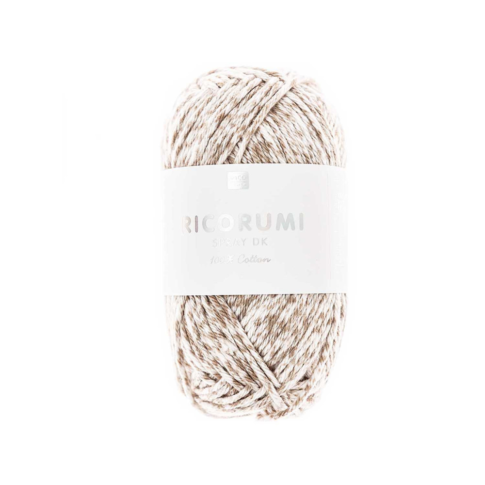 Ricorumi Spray DK cotton yarn - Rico Design - Beige, 25 g