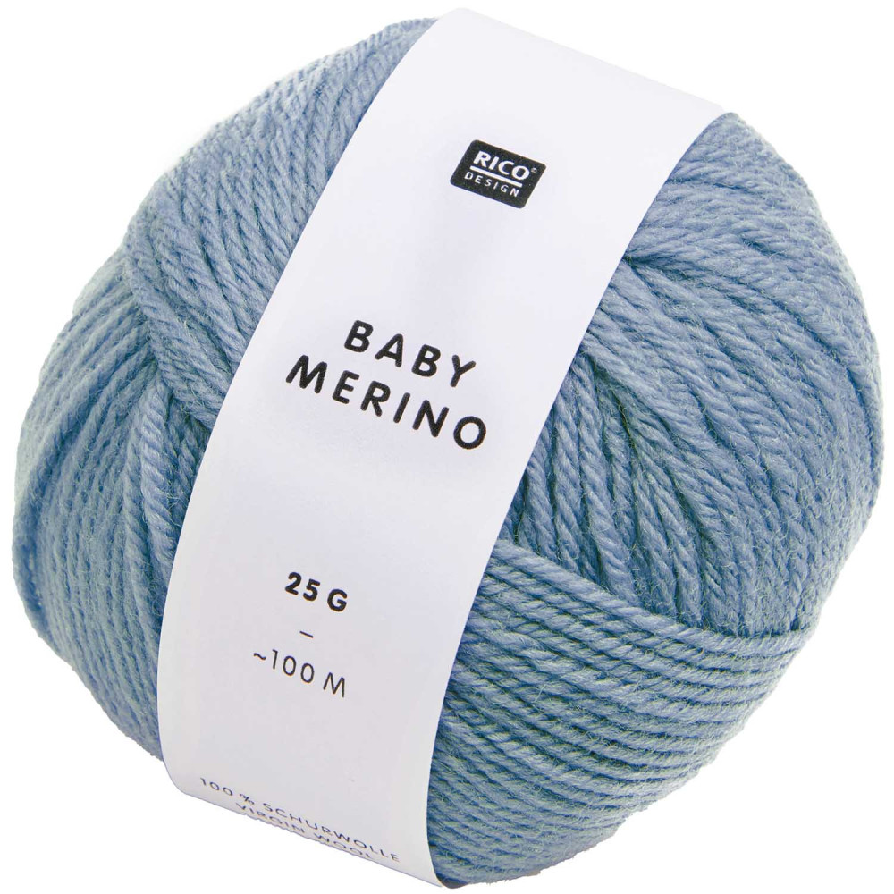 Włóczka wełniana Baby Merino - Rico Design - Blue, 25 g