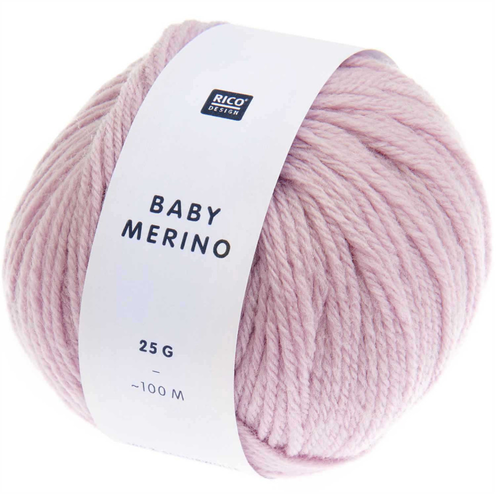 Włóczka wełniana Baby Merino - Rico Design - Lilac, 25 g