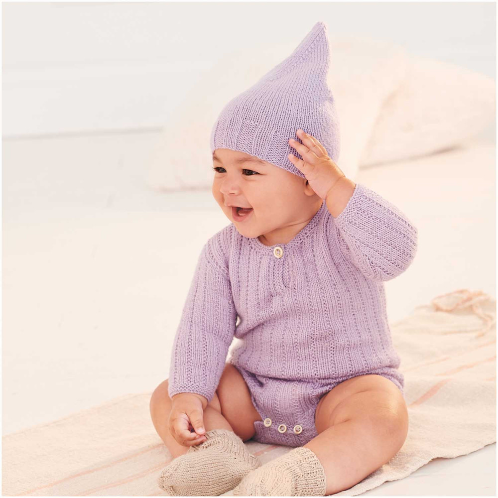 Baby Merino wool yarn - Rico Design - Lilac, 25 g