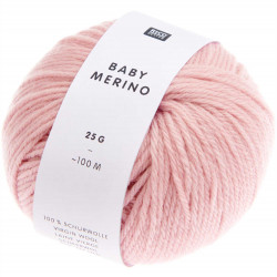 Włóczka wełniana Baby Merino - Rico Design - Pink, 25 g