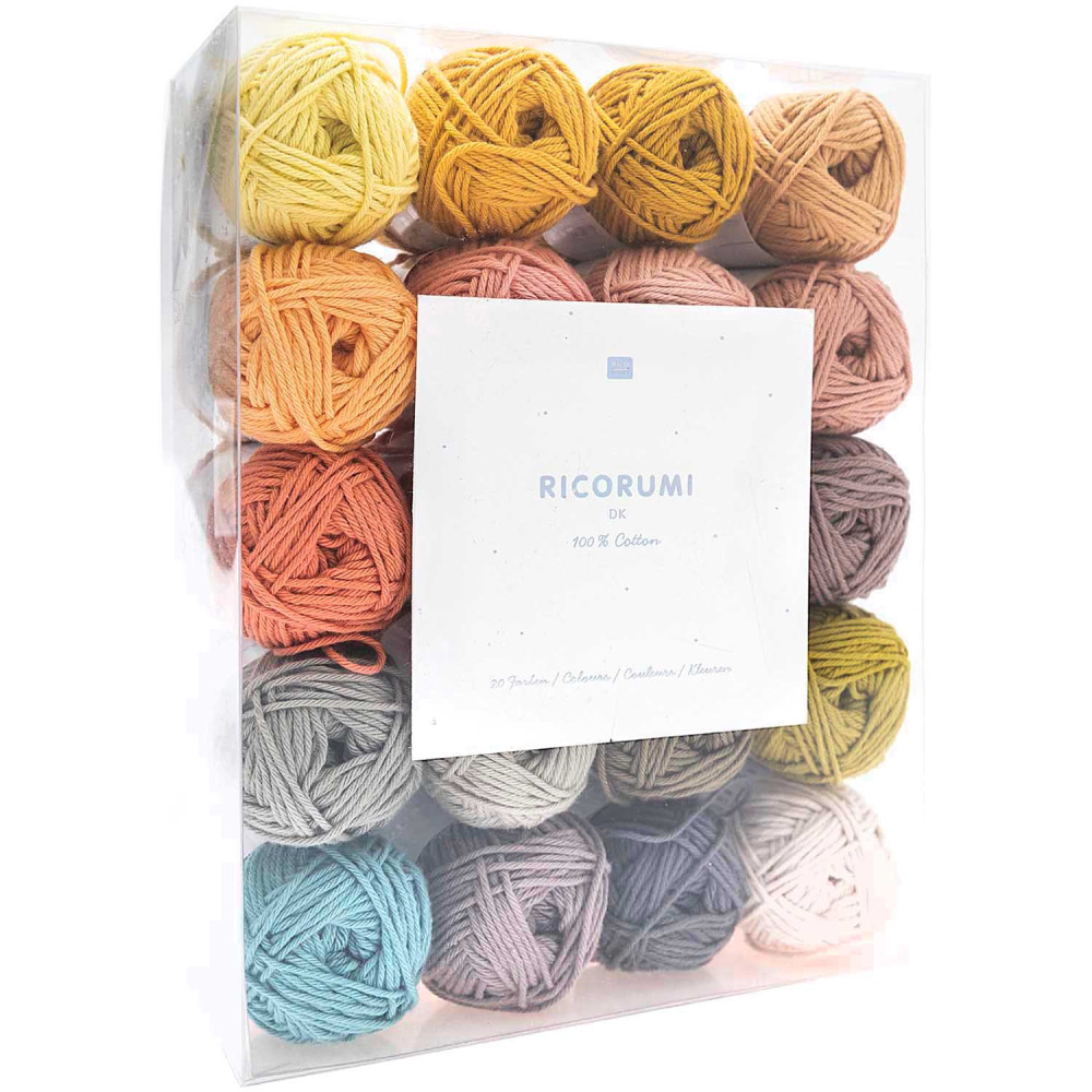 Set of Ricorumi DK cotton yarn - Rico Design - 20 pcs