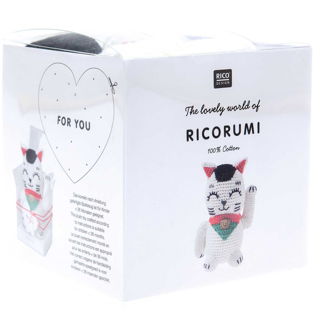 Zestaw do szydełkowania Ricorumi - Rico Design - Lucky Cat, 10 szt.