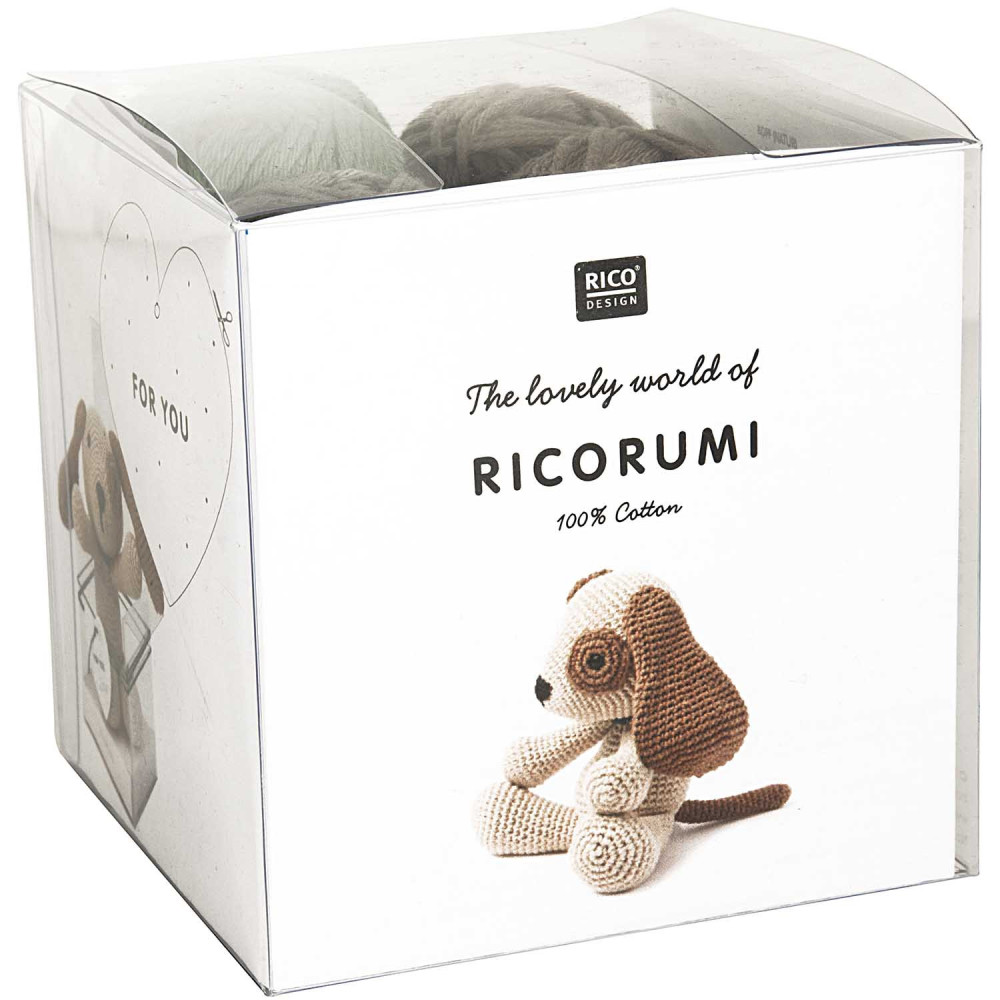 Set of Ricorumi DK cotton yarn - Rico Design - Dog, 9 pcs