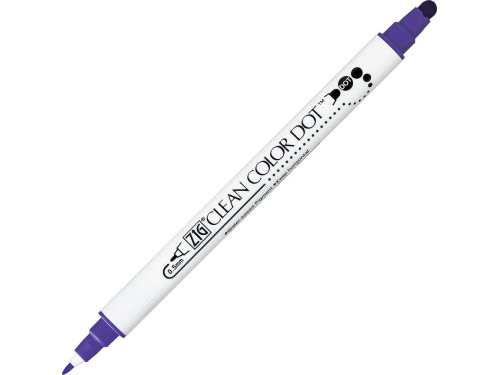 Pisak dwustronny Zig Clean Color Dot - Kuretake - Violet
