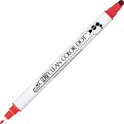 Double-sided Zig Clean Color Dot - Kuretake - Red