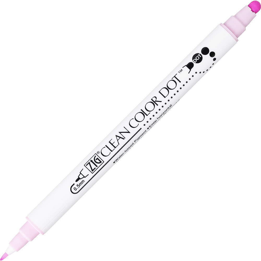 Double-sided Zig Clean Color Dot - Kuretake - Candy Pink