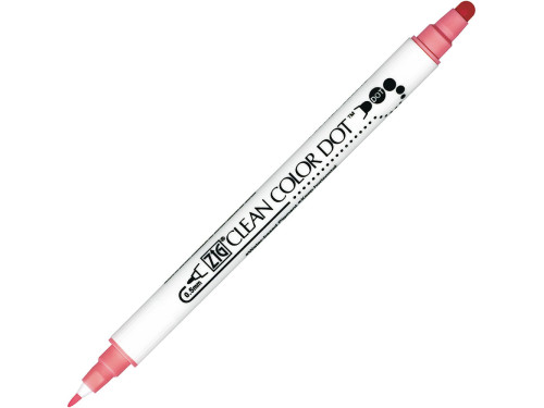 Pisak dwustronny Zig Clean Color Dot - Kuretake - Salmon