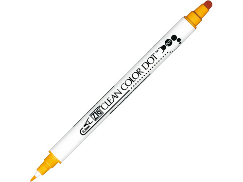 Pisak dwustronny Zig Clean Color Dot - Kuretake - Summer Sun