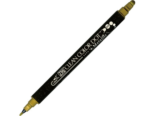 Double-sided Zig Clean Color Dot Metallic - Kuretake - Gold