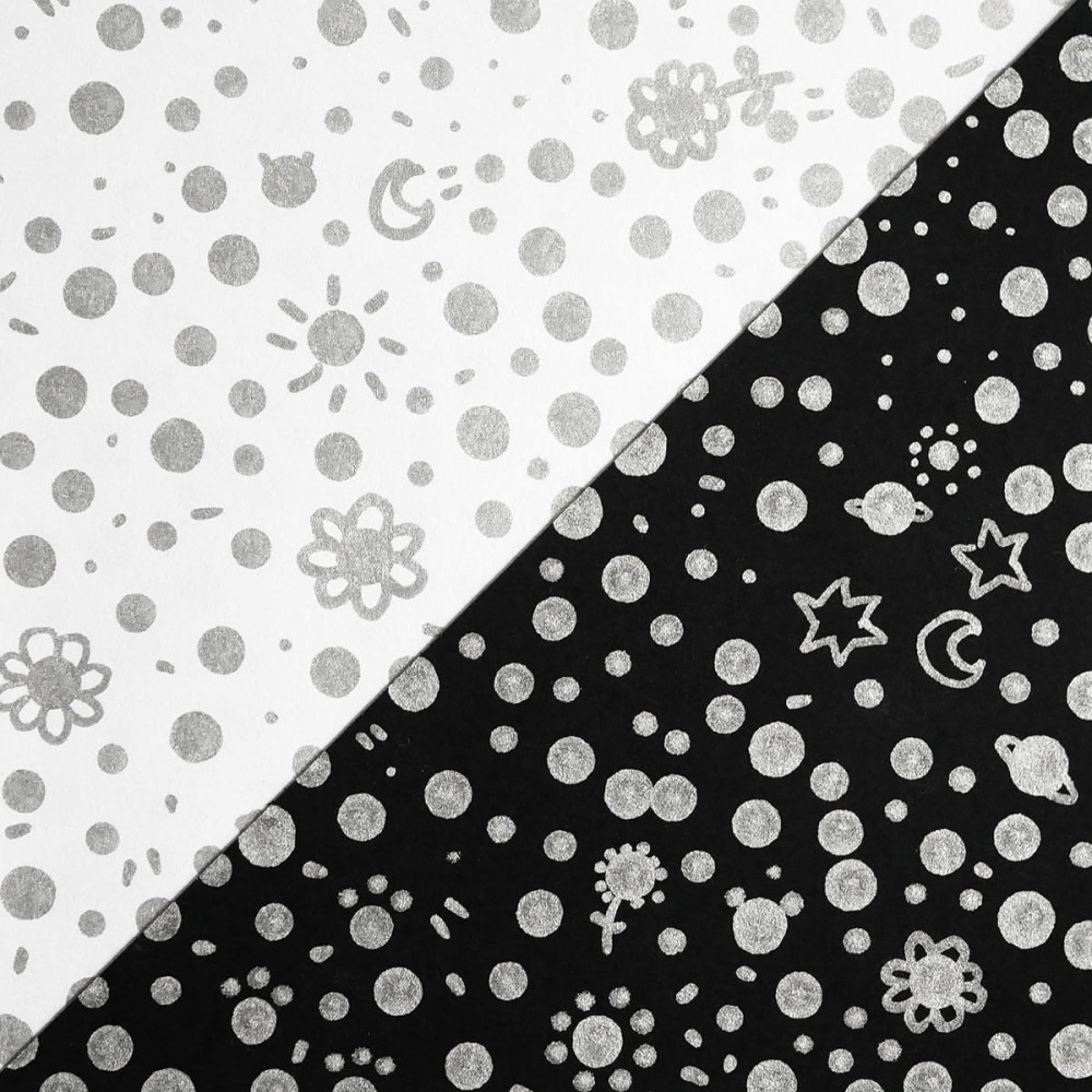 Pisak dwustronny Zig Clean Color Dot Metallic - Kuretake - Silver