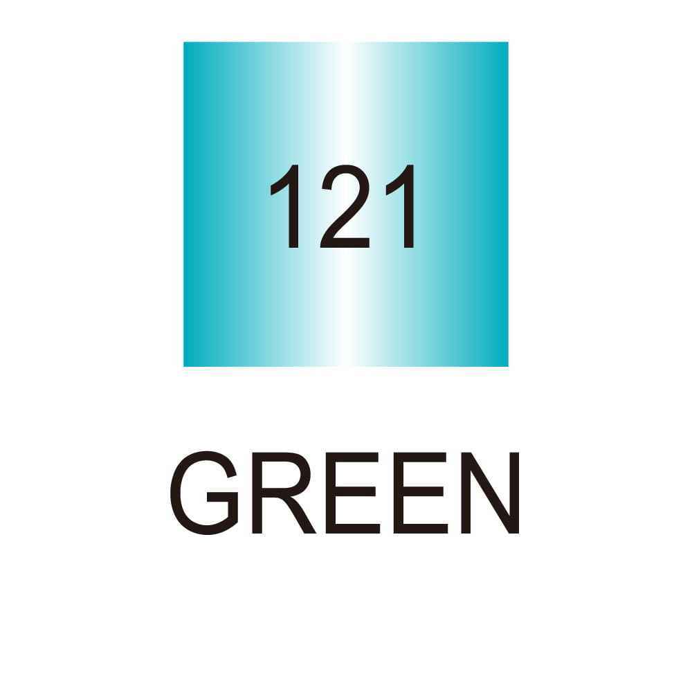 Pisak dwustronny Zig Clean Color Dot Metallic - Kuretake - Green