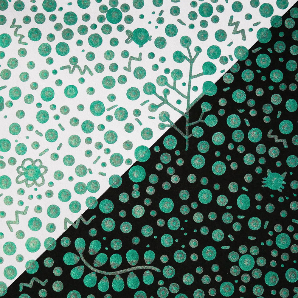 Double-sided Zig Clean Color Dot Metallic - Kuretake - Green