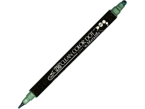 Double-sided Zig Clean Color Dot Metallic - Kuretake - Green