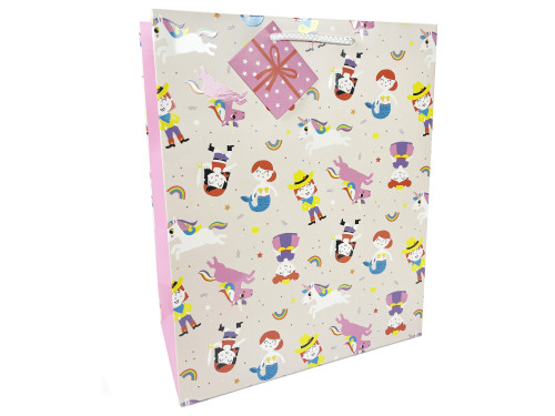 Gift paper bag, Girl - Clairefontaine - 26,5 x 14 x 33 cm