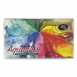 Set of Aquarius watercolor...