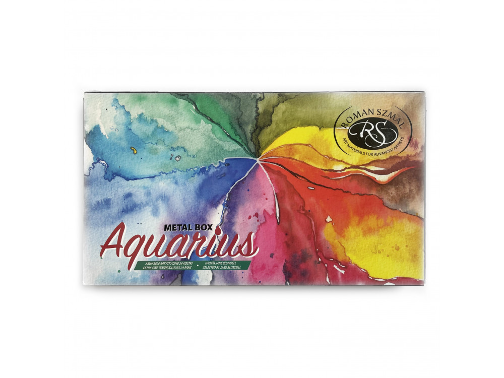 Zestaw akwareli Aquarius w kostkach, Jane Blundell - Roman Szmal - 24 kolory