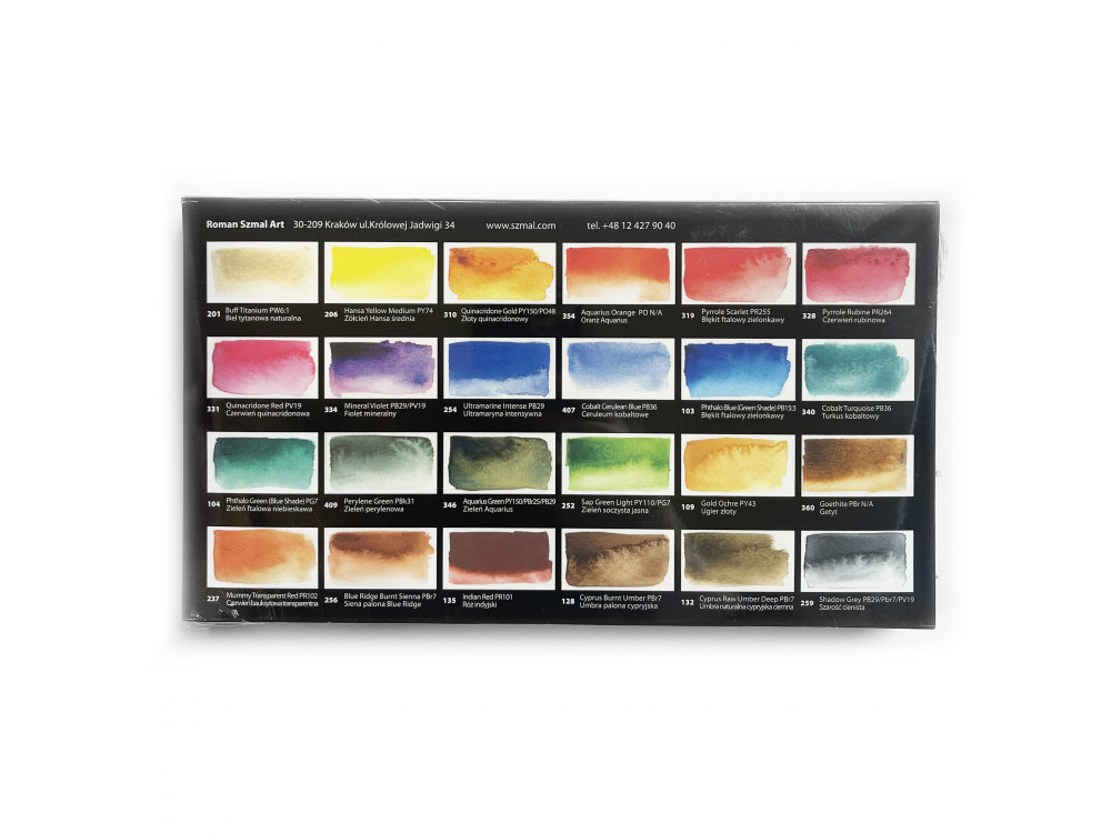 Set of Aquarius watercolor paints, Jane Blundell Roman Szmal 24 colors