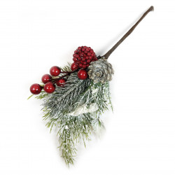 Spruce twig with cones and berries - 25 cm