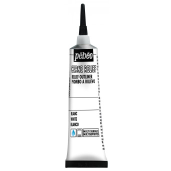 Pebeo Vitrail Cerne Relief Paint, 20ml, Silver 