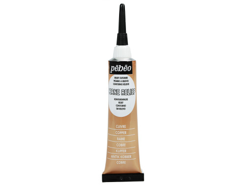 Vitrail Carne Relief outliner paint - Pébéo - Copper, 20 ml