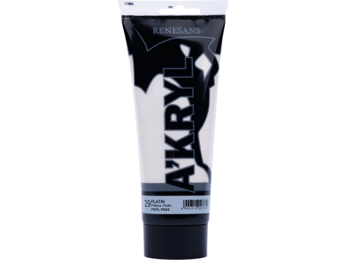 Farba akrylowa A'kryl metaliczna - Renesans - 29, platin, 200 ml