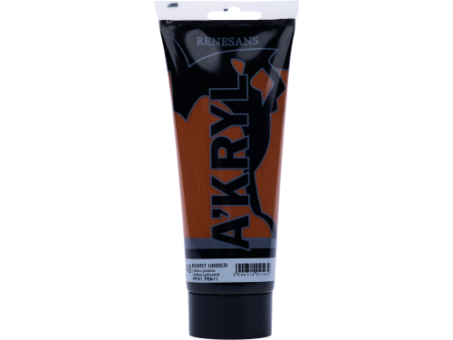 Acrylic A'kryl paint - Renesans - 48, burnt umber, 200 ml