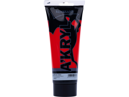 Farba akrylowa A'kryl - Renesans - czerwień błyszcząca, 200 ml