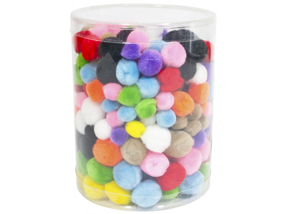 Assorted acrylic Pom Poms, 300 pcs