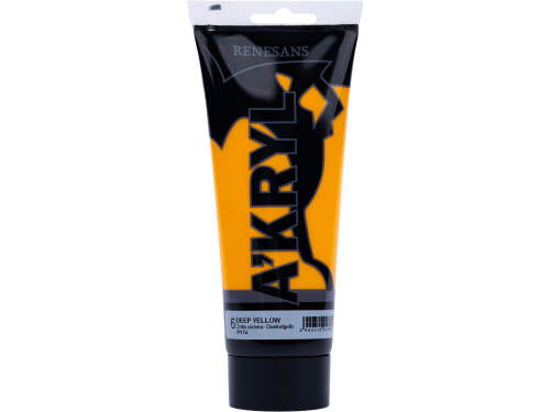 Acrylic A'kryl paint - Renesans - yellow deep, 200 ml