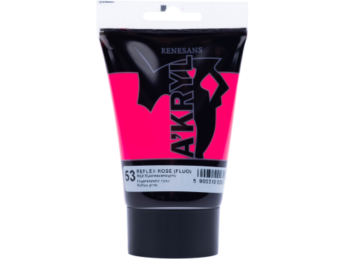 Farba akrylowa A'kryl - Renesans - różowy fluorescencyjny, 100 ml