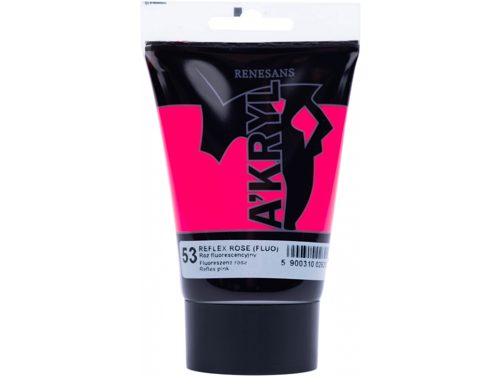 Acrylic A'kryl paint - Renesans - reflex pink, 100 ml
