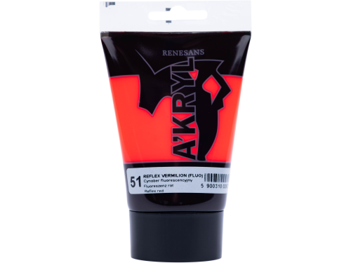 Acrylic A'kryl paint - Renesans - reflex red, 100 ml