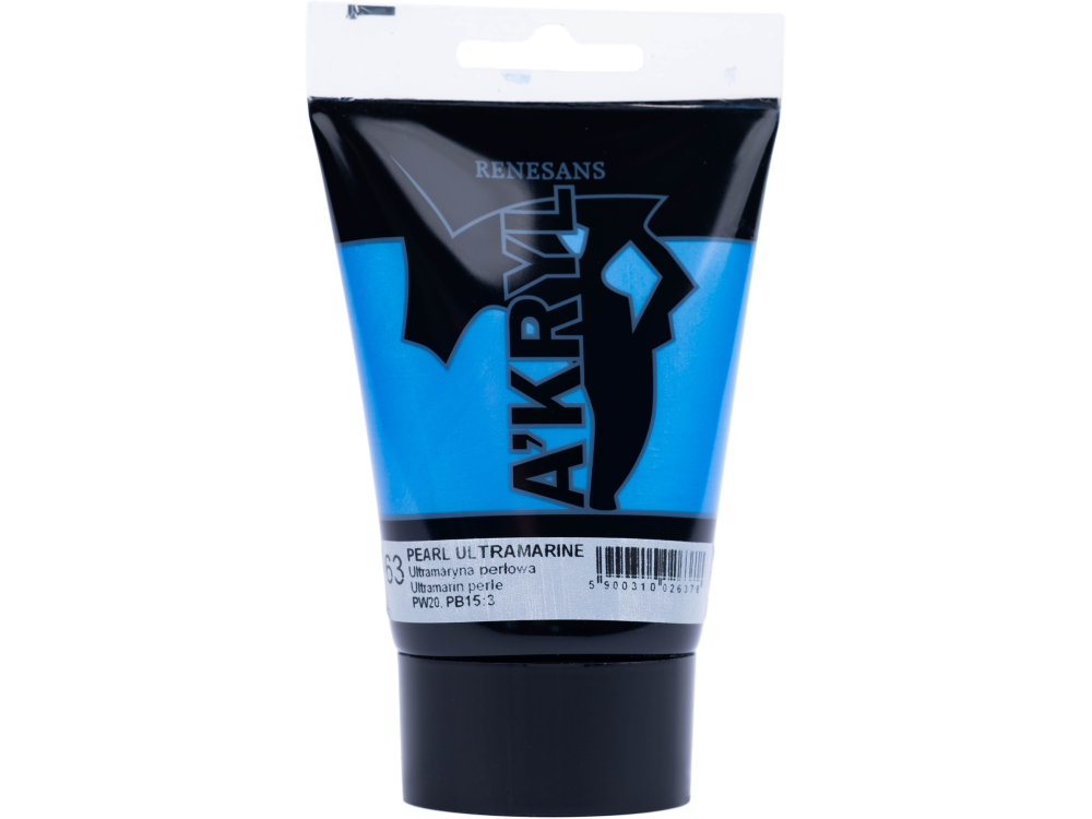 Acrylic A'kryl paint - Renesans - pearl ultramarine, 100 ml