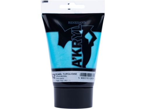 Acrylic A'kryl paint - Renesans - pearl turquoise, 100 ml
