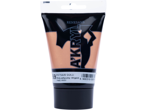 Acrylic A'kryl paint - Renesans - antique gold, 100 ml
