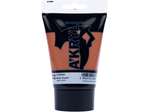 Metallic acrylic A'kryl paint - Renesans - copper, 100 ml