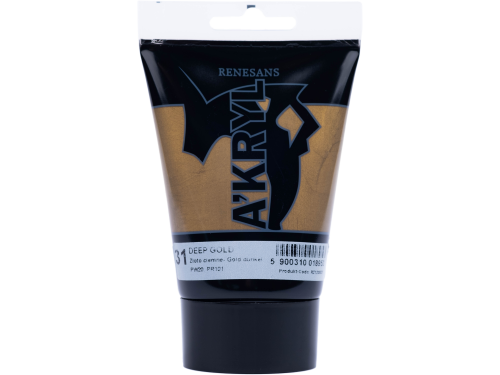 Metallic acrylic A'kryl paint - Renesans - deep gold, 100 ml