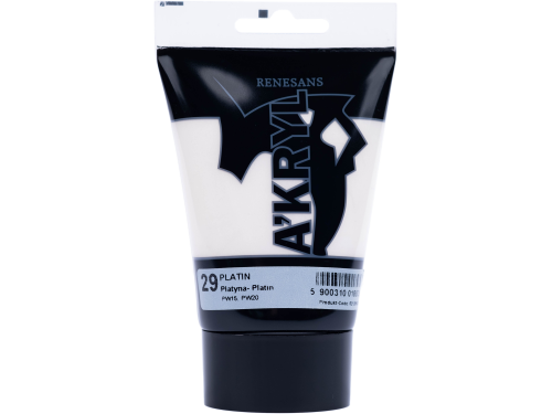 Metallic acrylic A'kryl paint - Renesans - platin, 100 ml