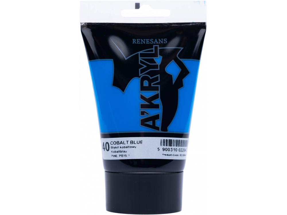 Acrylic A'kryl paint - Renesans - cobalt blue, 100 ml