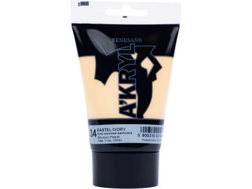Acrylic A'kryl paint - Renesans - ivory pastel, 100 ml