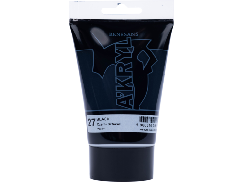 Farba akrylowa A'kryl  Renesans - czarna, 100 ml