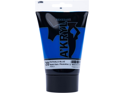 Acrylic A'kryl paint - Renesans - phthalo blue, 100 ml