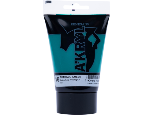 Acrylic A'kryl paint - Renesans - phtalo green, 100 ml