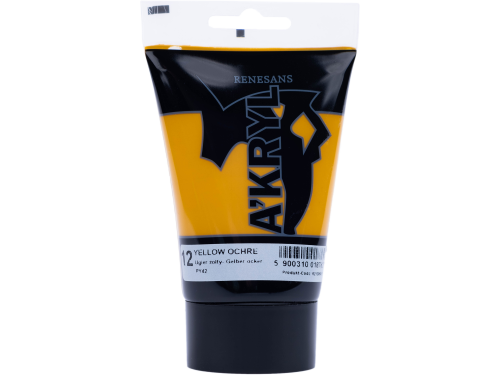 Acrylic A'kryl paint - Renesans - yellow ochre, 100 ml