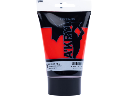 Acrylic A'kryl paint - Renesans - brillant red, 100 ml