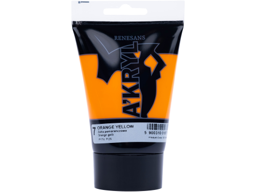 Acrylic A'kryl paint - Renesans - orange yellow, 100 ml